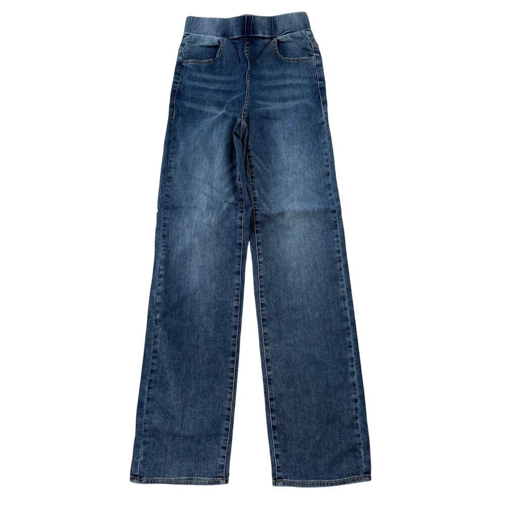 NWT Universal Standard Wide Leg Pull On Jeans Blue Denim Stretchy Pants Size 00